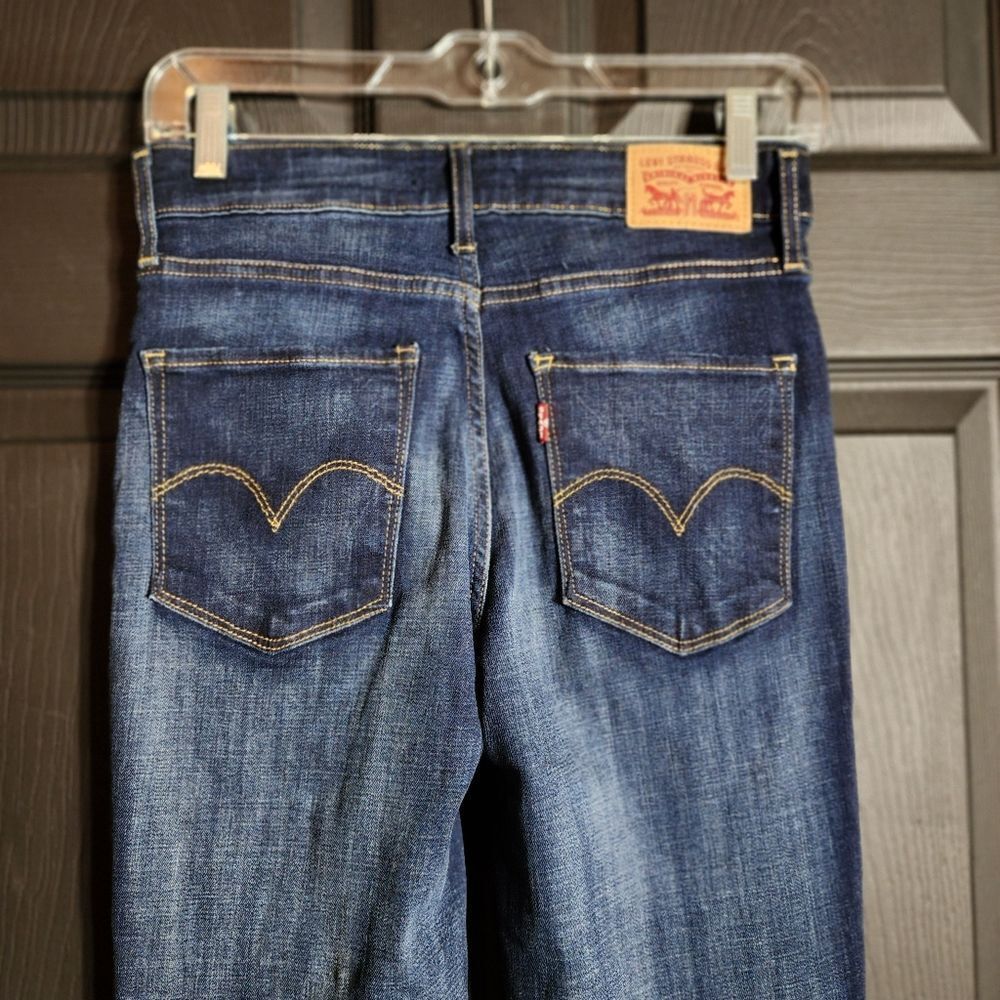 Levi's 721 High Rise Skinny Jeans - Blue Story - Picture 14 of 14
